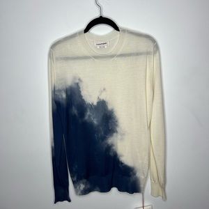 Alexander McQueen Light Sky Print Knit Jumper Sweater White Blue Men’s Small